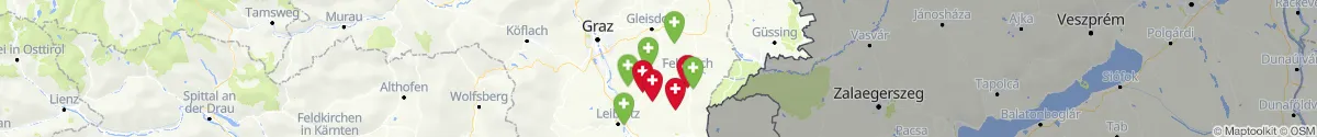 Kartenansicht für Apotheken-Notdienste in der Nähe von Paldau (Südoststeiermark, Steiermark)